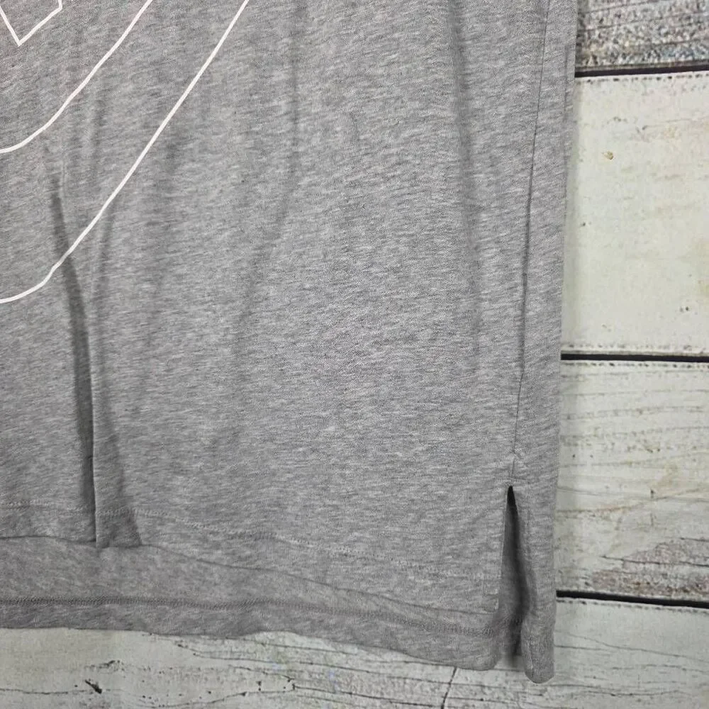 Nike Womens Medium Gray Logo Graphic Short Sleeve Tee - Picture 4 of 7